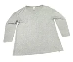 Calvin Klein Women's Long Sleeve Lounge V Neck T-Shirt In Grey Size S - Image 9