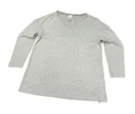 Calvin Klein Women's Long Sleeve Lounge V Neck T-Shirt In Grey Size S - Image 8