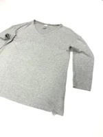 Calvin Klein Women's Long Sleeve Lounge V Neck T-Shirt In Grey Size S - Image 7
