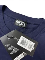 Diesel Logo T Shirt Navy Blue Mens XL - Image 5