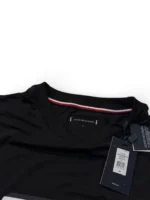 Tommy Hilfiger Men’s Black T Shirt Small Signature Stripe Logo Tee - Image 5
