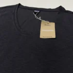 Patagonia Women's V-Neck Mainstay Short Sleeve Top In Ink Black - Image 6