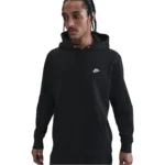 Nike Club Fleece Pullover Hoodie In Black Size M - Image 3