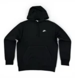 Nike Club Fleece Pullover Hoodie In Black Size M - Image 9