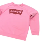 Levis Women's Relaxed Graphic Batwing Crew Sweatshirt In Pink In Size M - Image 9