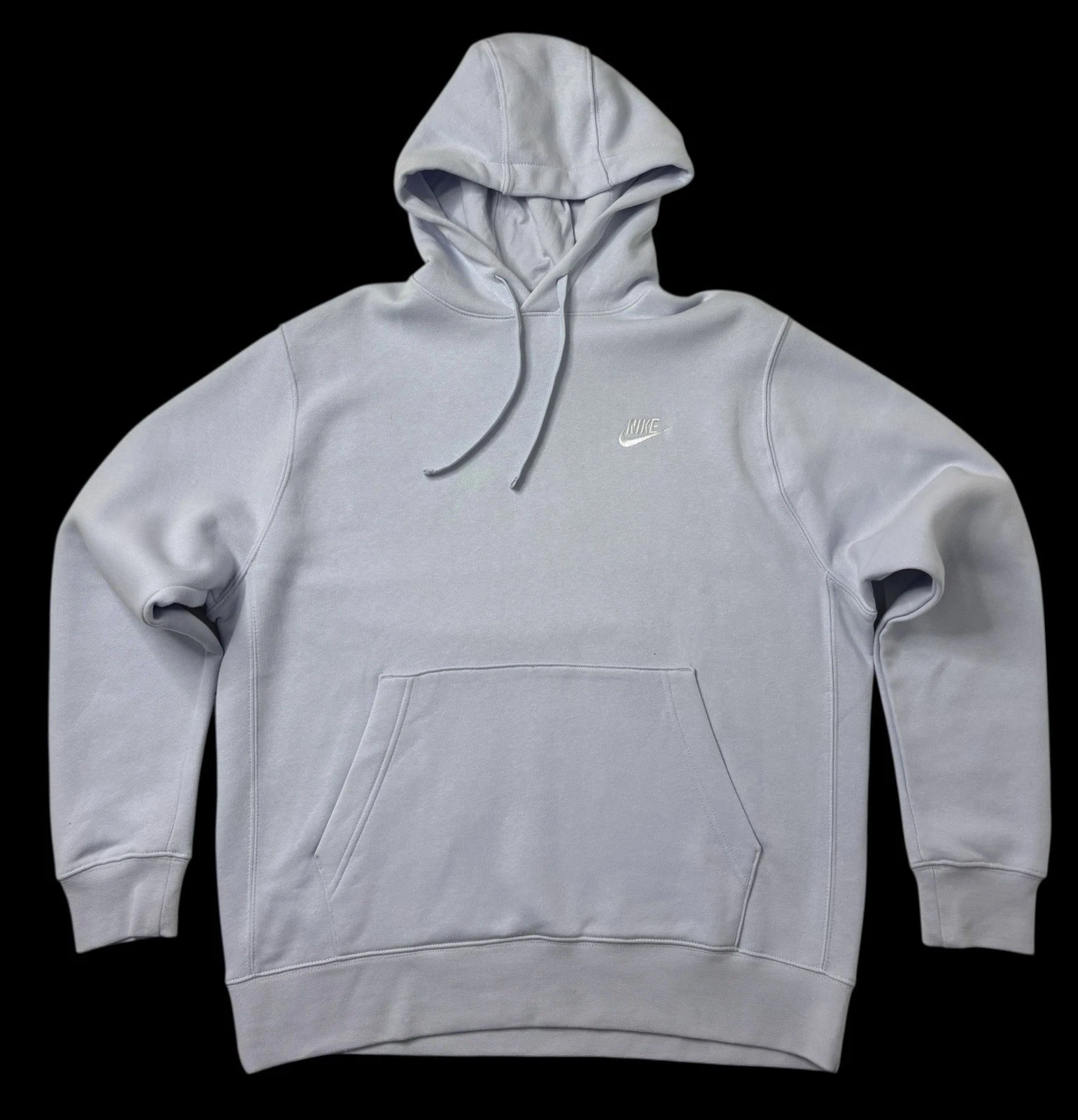 s-l1600 - 2026-07-13T160046.338 Nike Club Hoodie Grey Pullover BV2654 Size L - Image 1