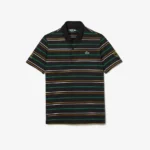 Lacoste Men's Presidents Cup SPORT Striped Ultra-Dry Jersey Polo Black/Multi