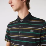 Lacoste Men's Presidents Cup SPORT Striped Ultra-Dry Jersey Polo Black/Multi - Image 7