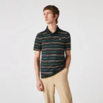 Lacoste Men's Presidents Cup SPORT Striped Ultra-Dry Jersey Polo Black/Multi - Image 3