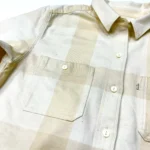 Levi's Women's Boyfriend Fit Check Shirt With Pocket In Soft Beige / White - Image 2