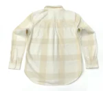 Levi's Women's Boyfriend Fit Check Shirt With Pocket In Soft Beige / White - Image 5