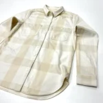 Levi's Women's Boyfriend Fit Check Shirt With Pocket In Soft Beige / White - Image 6