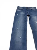 Hugo Boss Orange 90-P Movimento Knit Denim Jeans Blue Distressed Mens W31 L34 - Image 4
