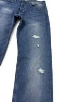 Hugo Boss Orange 90-P Movimento Knit Denim Jeans Blue Distressed Mens W31 L34 - Image 5