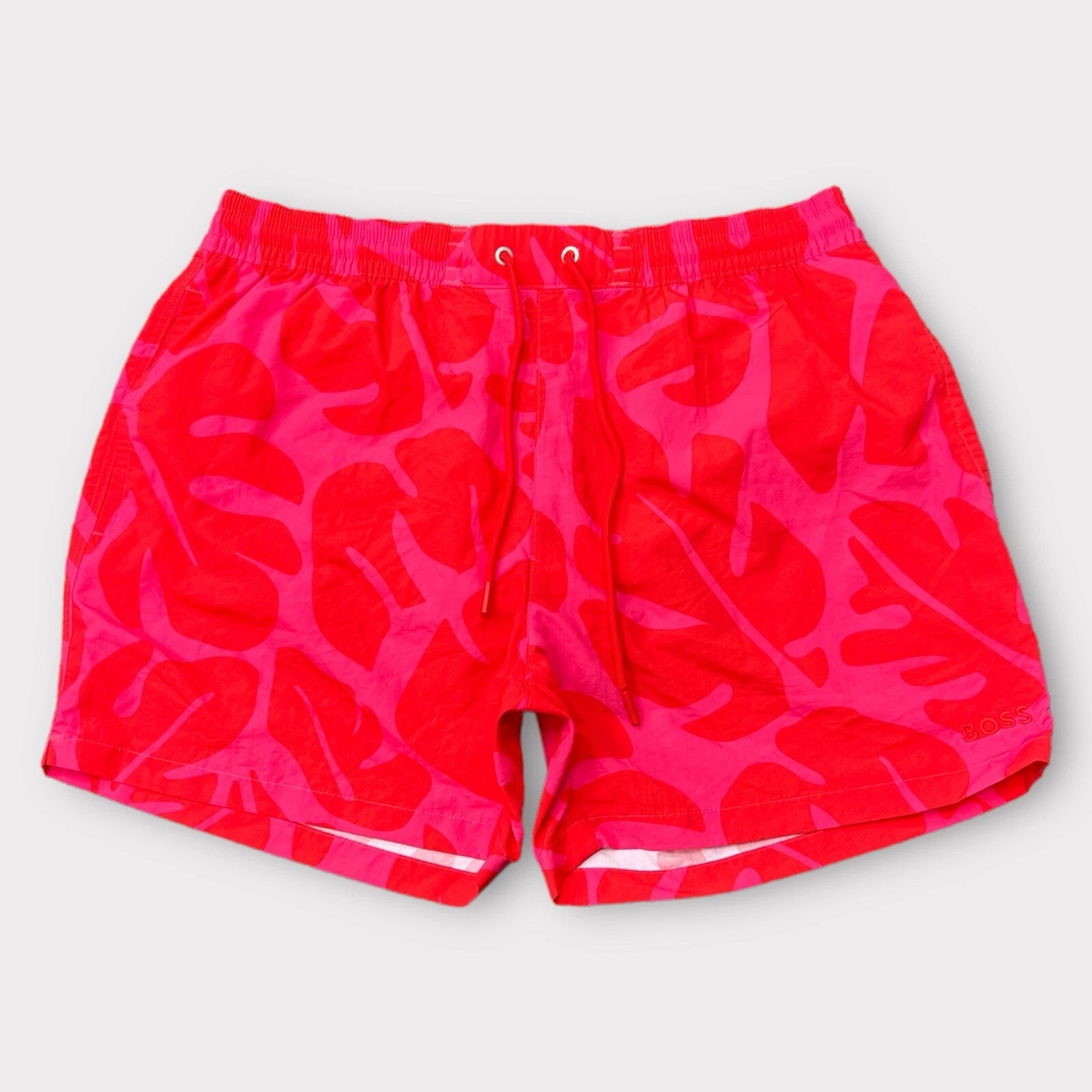 s-l1600 - 2026-07-13T191047.313 BOSS Men's Swim Shorts With Seasonal Pattern In Red - Image 1