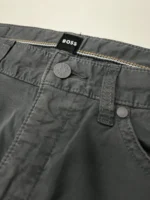 Hugo Boss Men's Slim Fit Jeans In Lightweight Satin Stretch Denim In Dark Grey - Image 7