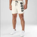 BOSS Men’s Quick-Dry Swim Shorts – Light Beige Poplin - Image 2