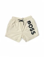 BOSS Men’s Quick-Dry Swim Shorts – Light Beige Poplin - Image 6