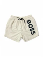 BOSS Men’s Quick-Dry Swim Shorts – Light Beige Poplin - Image 7