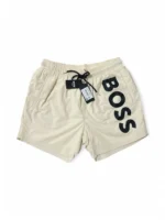 BOSS Men’s Quick-Dry Swim Shorts – Light Beige Poplin - Image 9