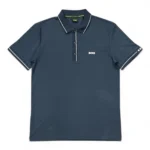 Boss Men's Slim Fit Polo T-Shirt Moisture Manager in Navy Blue Size M