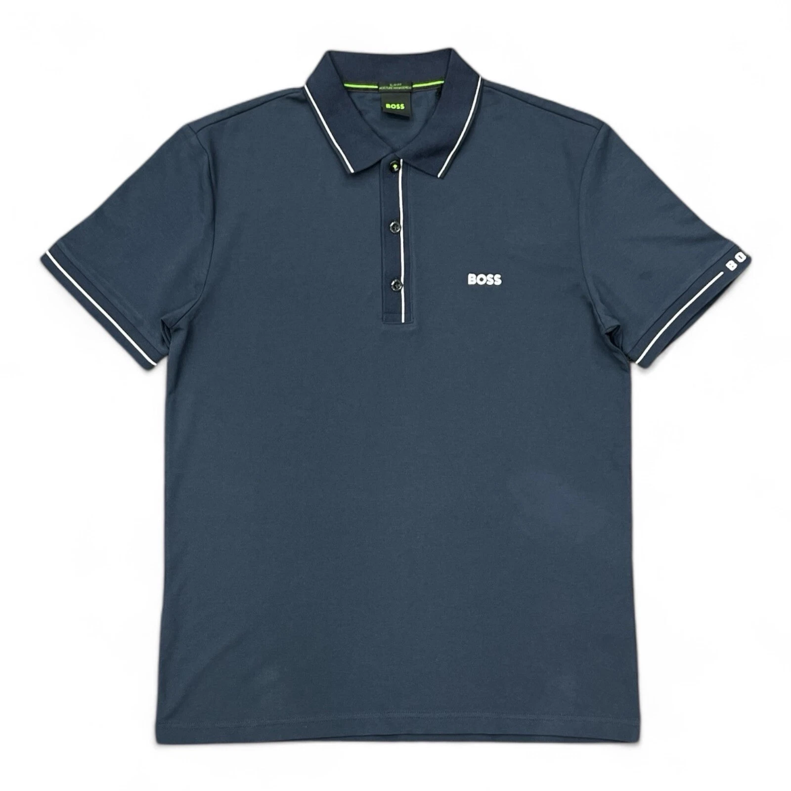 s-l1600 (25) Boss Men's Slim Fit Polo T-Shirt Moisture Manager in Navy Blue Size M - Image 1