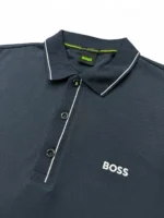 Boss Men's Slim Fit Polo T-Shirt Moisture Manager in Navy Blue Size M - Image 5