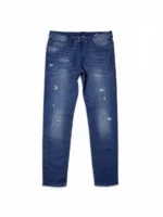 Hugo Boss Men’s Distressed Stretch Jeans Blue Knit Denim W38 L34 Slim Straight - Image 2