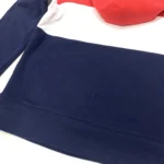 Levi’s Women's Sport Hoodie Raw Cut Colour Block in Red/Navy/White Size M - Image 4