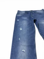 Hugo Boss Men’s Distressed Stretch Jeans Blue Knit Denim W38 L34 Slim Straight - Image 3