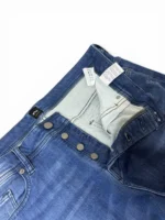 Hugo Boss Men’s Distressed Stretch Jeans Blue Knit Denim W38 L34 Slim Straight - Image 6