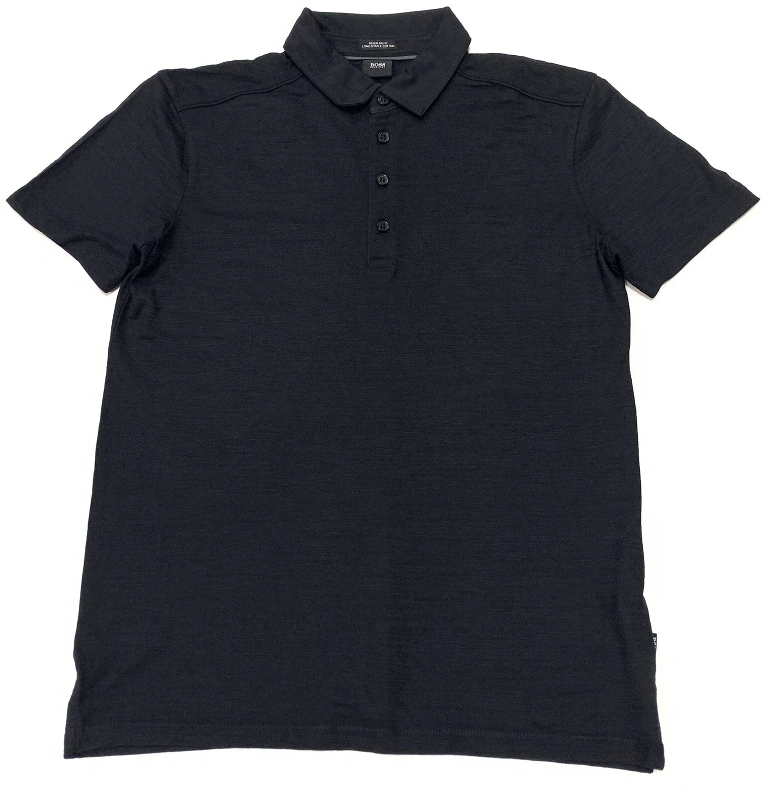 s-l1600 (5) Hugo Boss Men's Regular Fit Long Staple Cotton Polo T-Shirt In Black In Size S - Image 1