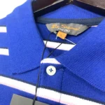 Ben Sherman Men's Short Sleeve Striped Polo T-Shirt In Blue Size S - Image 5