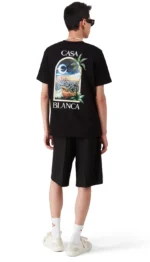 Casablanca Men’s LA Night Short Sleeve T-Shirt Black Size XL - Image 5