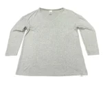 Calvin Klein Women's Long Sleeve Lounge V Neck T-Shirt In Grey Size XS/TP