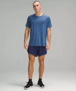 Lululemon Slim Fit Metal Vent Tech Short-Sleeve Shirt In Night Sea/Soft Denim - Image 2