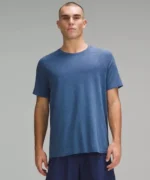 Lululemon Slim Fit Metal Vent Tech Short-Sleeve Shirt In Night Sea/Soft Denim