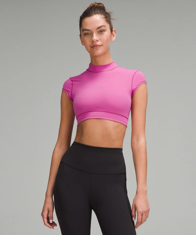 s-l960 - 2026-07-13T153458.057 Lululemon Women’s Wunder Train Cropped Short Sleeve Shirt Size US 8 UK 12 Pink - Image 1