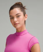 Lululemon Women’s Wunder Train Cropped Short Sleeve Shirt Size US 8 UK 12 Pink - Image 2