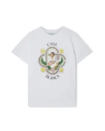 Casablanca Le Joueur Printed T-Shirt - White Jersey Unisex Tee Size L