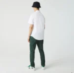 Lacoste Men’s Regular Fit Short-Sleeve Oxford Shirt In White Size S - Image 4