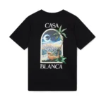 Casablanca Men’s LA Night Short Sleeve T-Shirt Black Size XL