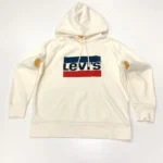 Levi’s Women's Relaxed Fit Graphic Sport Hoodie In Cream Off White