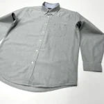 Tommy Hilfiger Men’s Classic Fit Chambray Shirt With Pocket In Grey Size L - Image 8